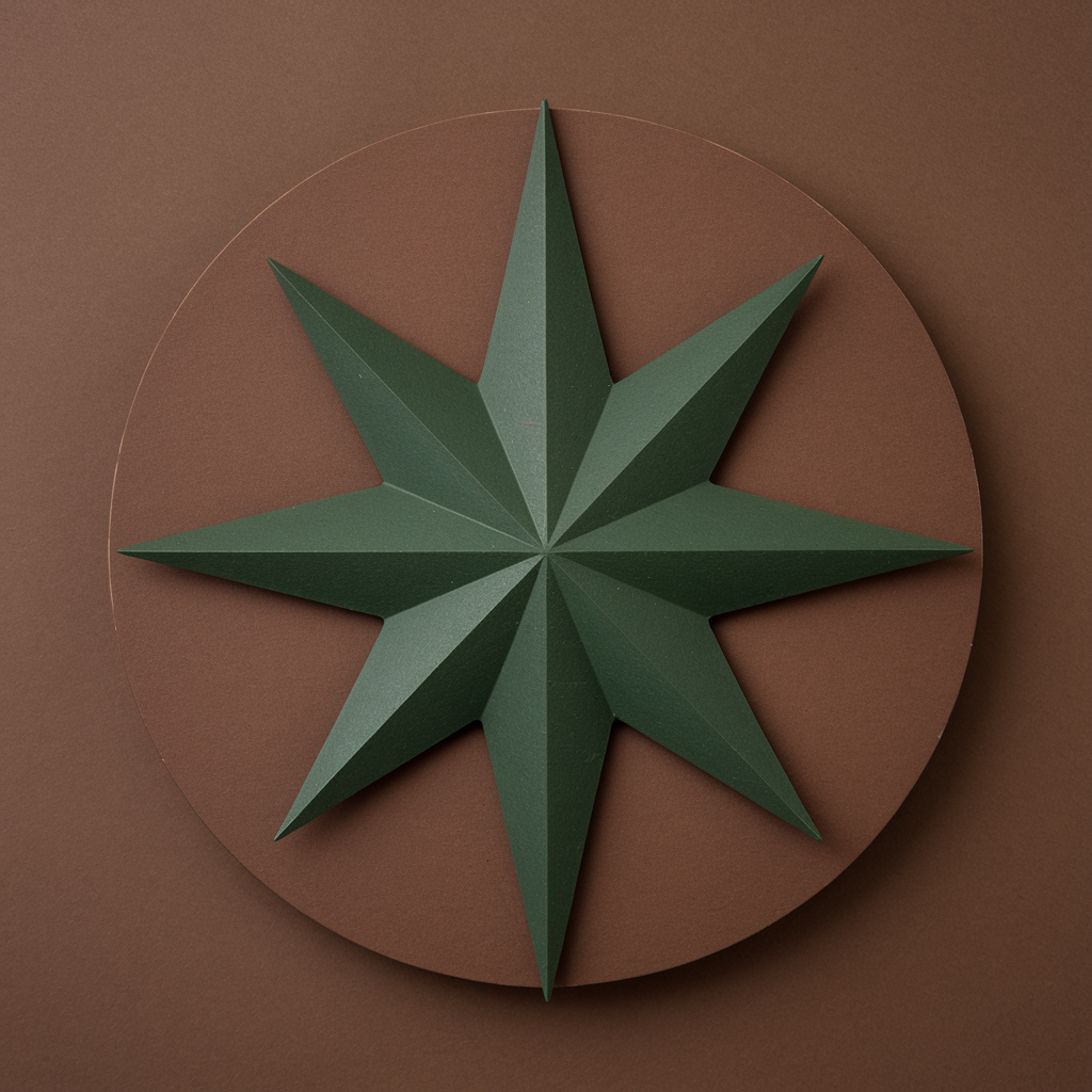 Logo de l'entreprise Stareyes générique, étoile verte sur fond marron